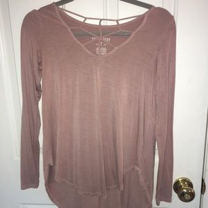 light pink long sleeve top